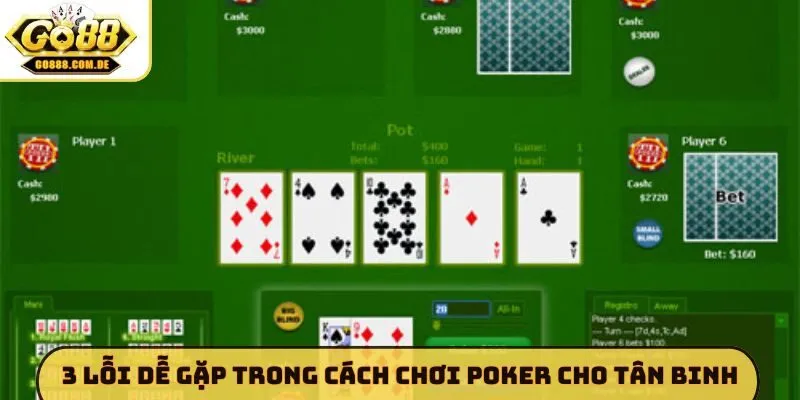 Cách Chơi Poker Cho Tân Binh - Cẩm Nang Nhập Môn GO88 3 lỗi dễ gặp trong cách chơi Poker cho tân binh
