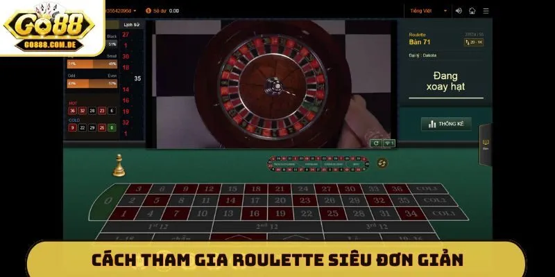 Cách tham gia Roulette siêu đơn giản