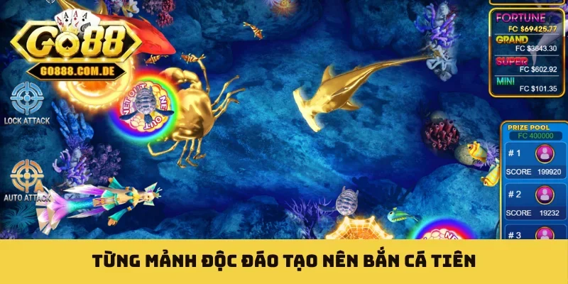 Bắn Cá Tiên - Chiến Thuật Hạ Boss Trong Vòng 1 Nốt Nhạc Từng mảnh độc đáo tạo nên bắn cá Tiên